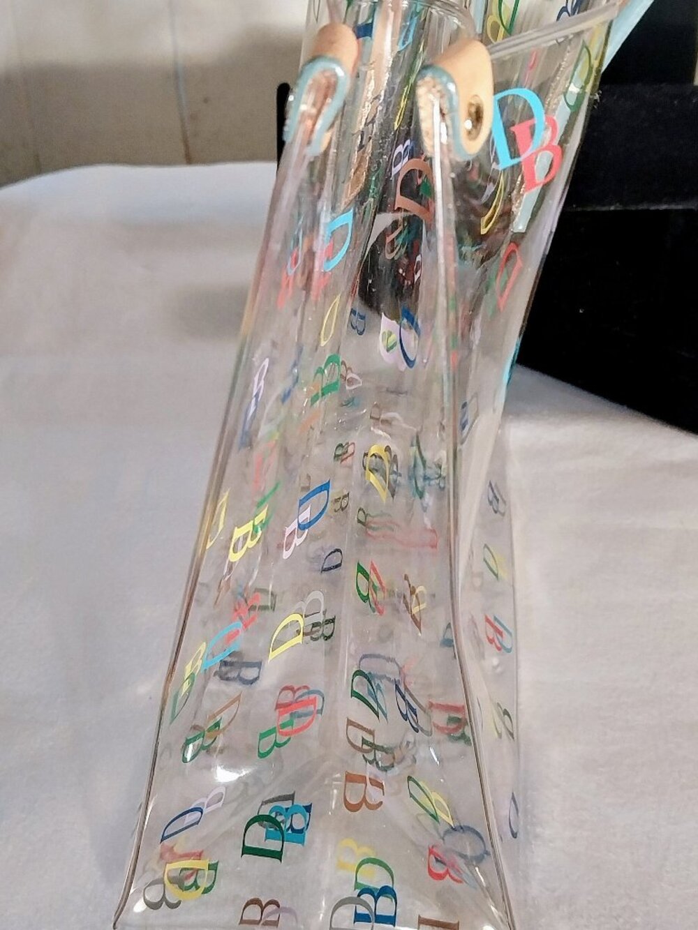 DOONEY & BOURKE Signature DB Small Clear IT Lunch Mini Tote Handbag Multi Color - Picture 4 of 7